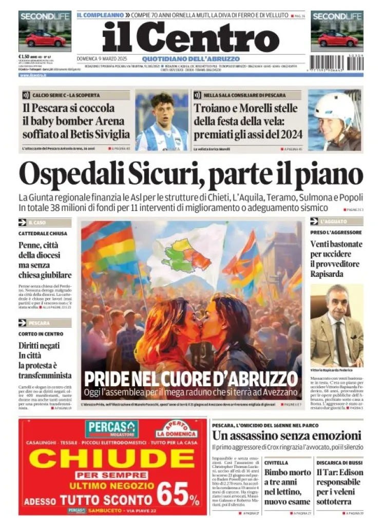 Prima-pagina-il centro-oggi-edizione-del-2025-03-09